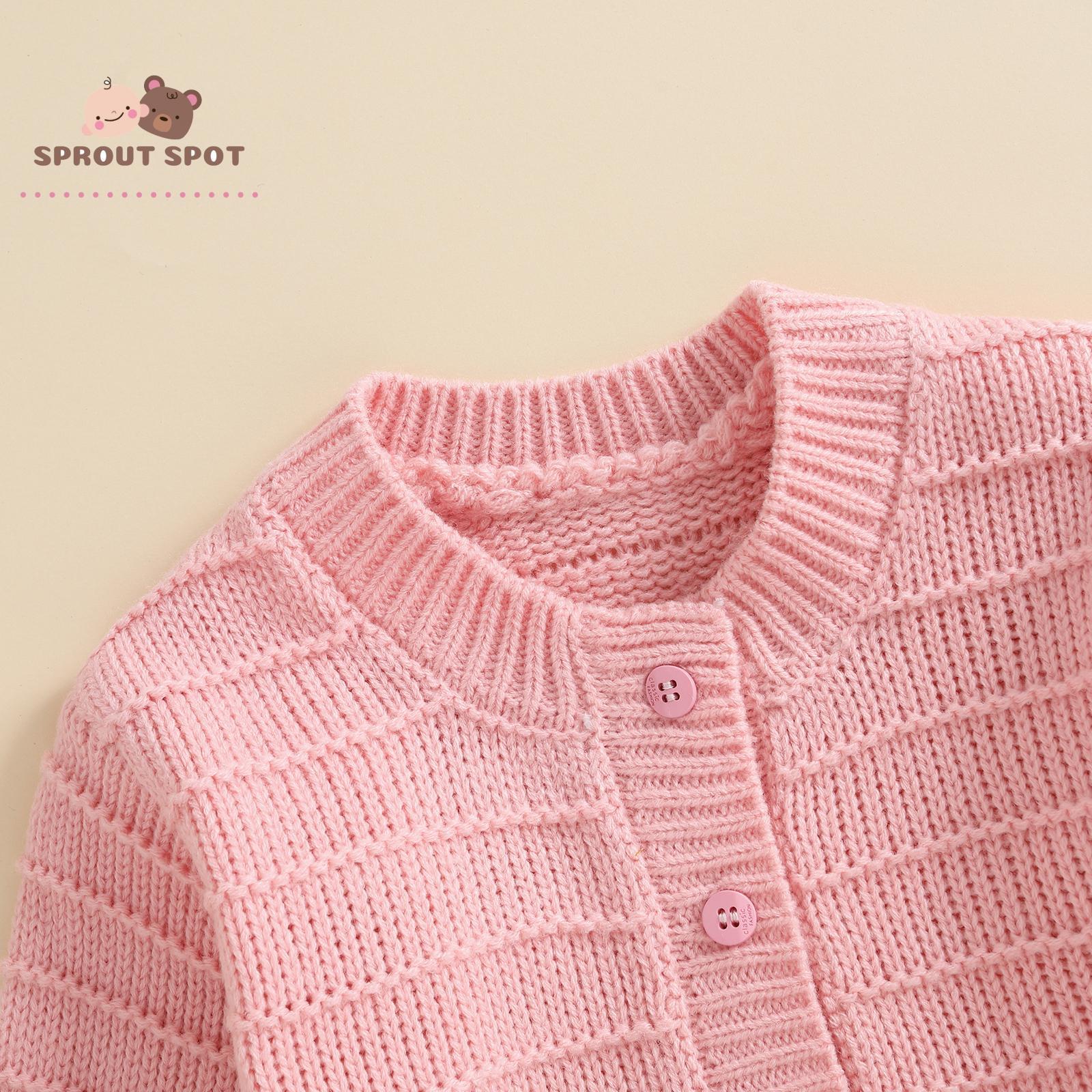 Toddler Baby Girl Knitted Cardigan Solid Color Long Sleeve Crew Neck Button-up Sweater Casual Winter Fall Clothes Toddler Baby Girl Knitted Cardigan Solid Color Long Sleeve Crew Neck Button-up Sweater Casual Winter Fall Clothes