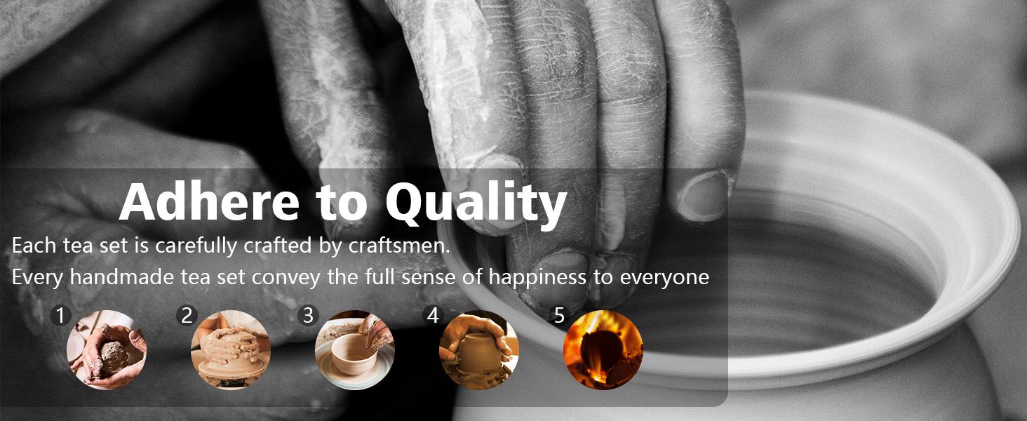 Japanese Tea Set, Chinese Tea Set, Tea Sets for Adults, Tea Pet, Gongfu Tea Set, Portable Tea Set, 14-Piece Porcelain Tea Set Withgrey Leather Case, Asian Tea Set for Home, Outdoor, Business