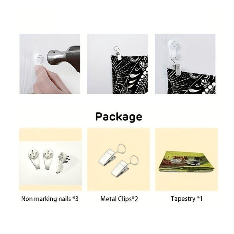 Sacred Heart Cross Pattern Durable Decorative Tapestry, Gothic Design Wall Hanging, Wall Decor for Home Living Room Bedroom Dorm, Home Decor