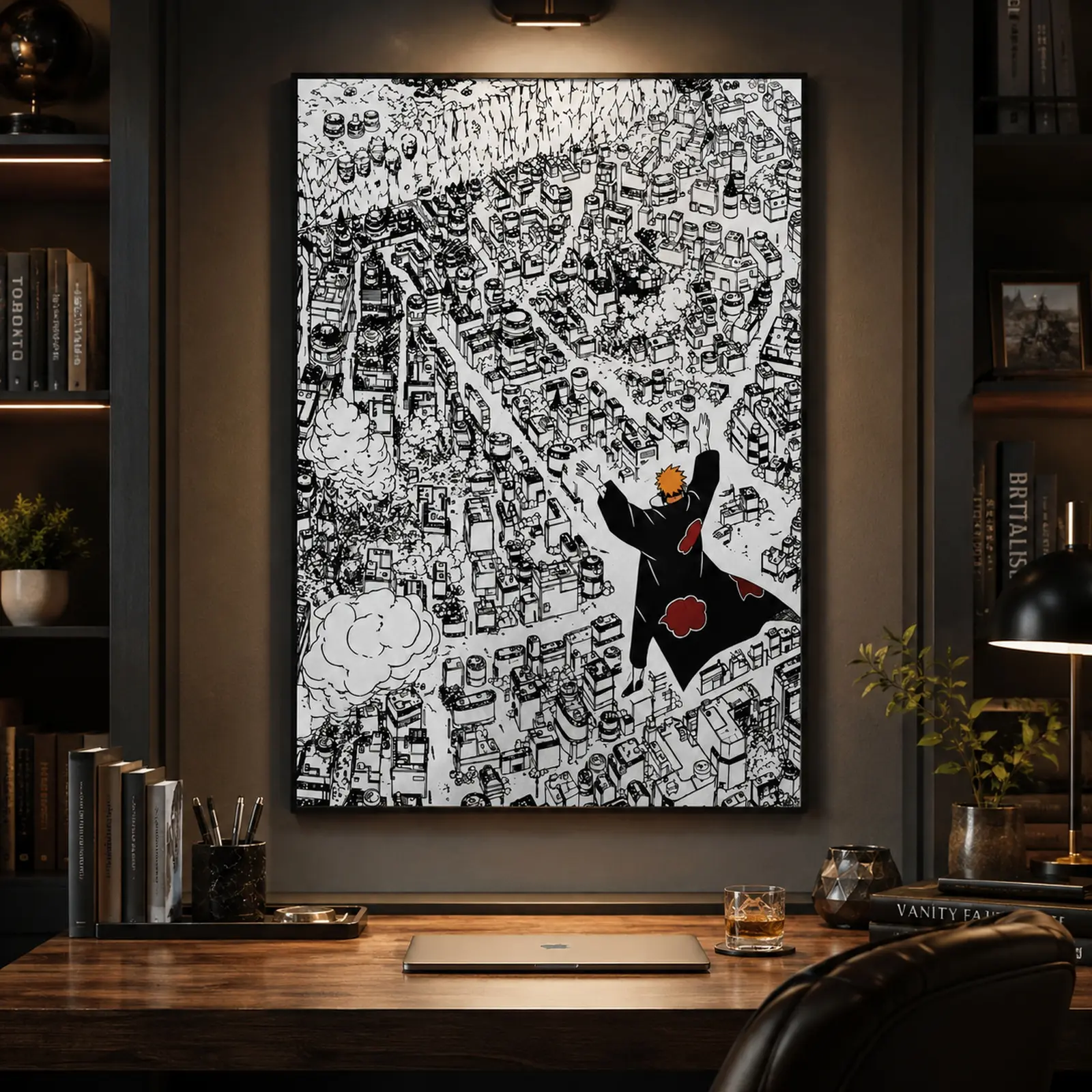 Naruto Shippuden Poster, Pain Printable Anime Poster, Wall Art Room Decor, Manga Wall Art, Akatsuki Decor, Japanese Anime Print, Bedroom Decor, Gift for Anime Fans, Otaku Room Decor, Ninja Art Print, Anime Wall Decor, Manga Poster, Naruto Fan Gift