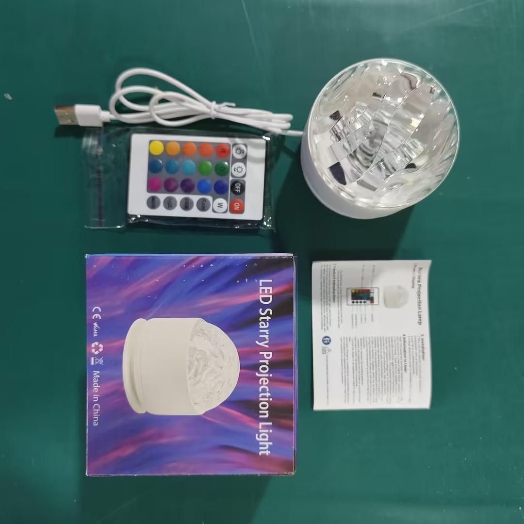 LED Projector with Remote Control, 1 Count USB Powered Round Focus Light Projector, LED Projector Lamp with Color Changing Function & Infrared Sensor Light for Bedroom, Wedding