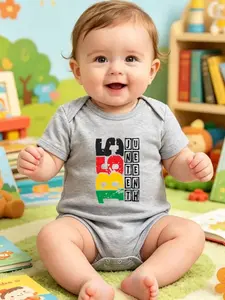 Vintage Color Block Juneteenth Printed Baby Triangle Romper. This stylish and cute casual outfit is perfect for daily crawling and outdoor activities. It is a unisex newborn romper and an ideal gift for infants.