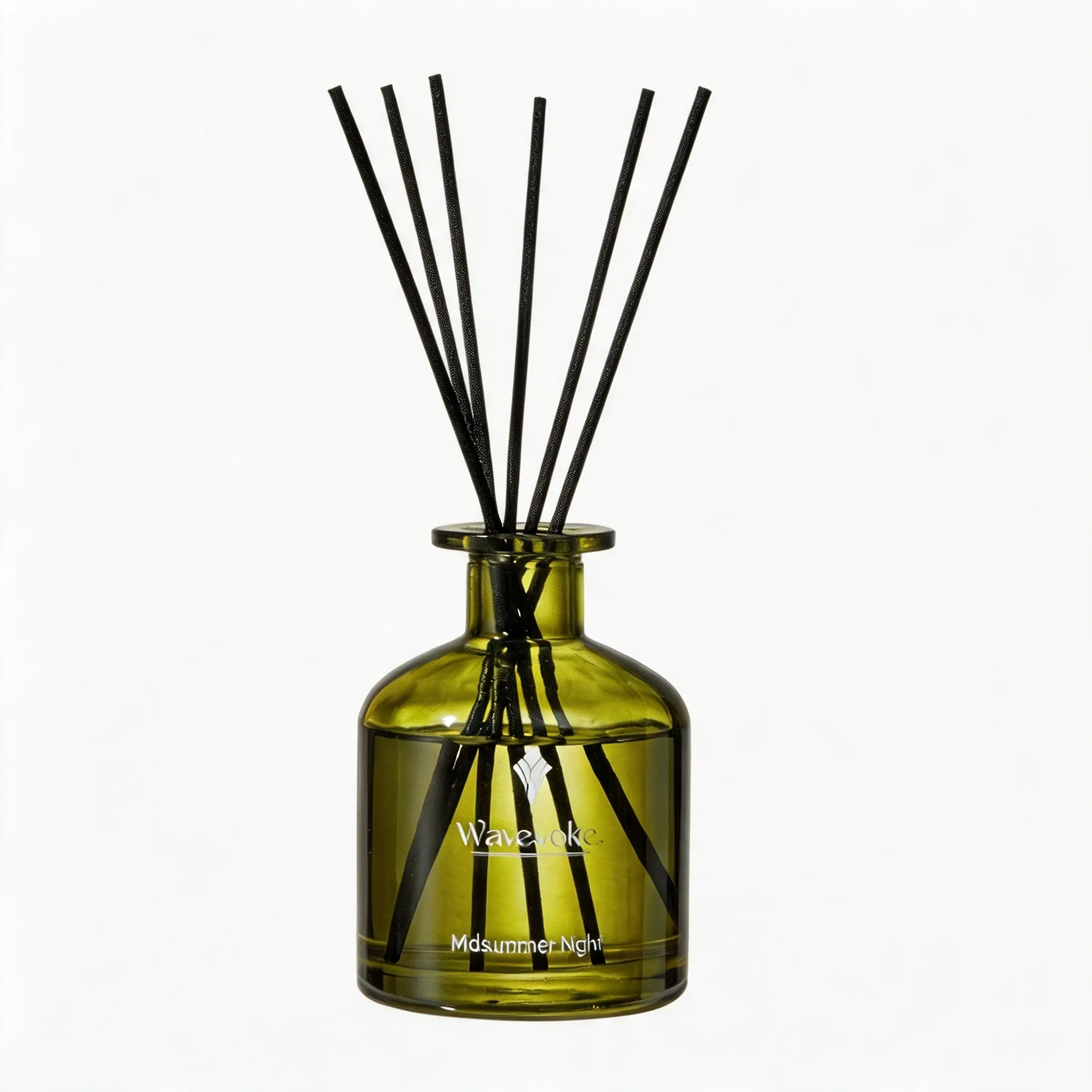 Natural Rattan Reed Diffuser - 6.7oz Glass Bottle, Long-Lasting Floral Moss Essential Oil, Midsummer Night Scent, Home Fragrance Gift for Bedroom Decor