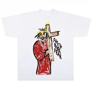 Jesus Cross Faith Over Fear Graphic T-Shirt.