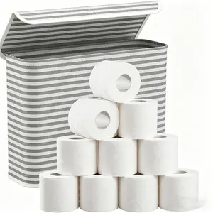 6-Piece Bulk Value Pack 22L Toilet Paper Storage Basket, Cost-Effective Foldable Fabric Organizer Combo, Space-Saving Professional Tissue Storage Container for Hotels, Apartments, Guest Houses & Commercial Supplies