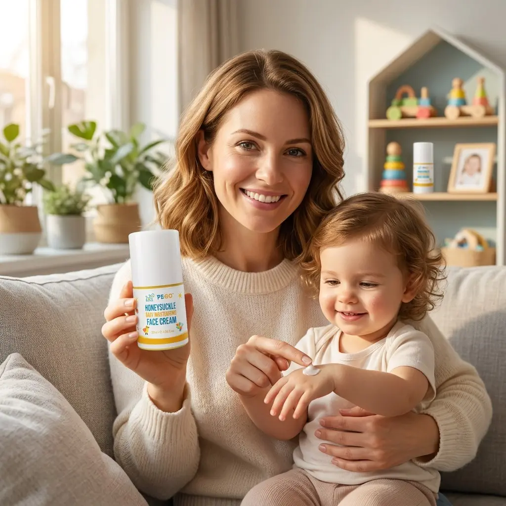 Pego Baby Moisturizing Cream, Shea Butter & Chamomile, Daily Lotion for Infants, Gentle on Sensitive Skin, Non-Greasy Formula