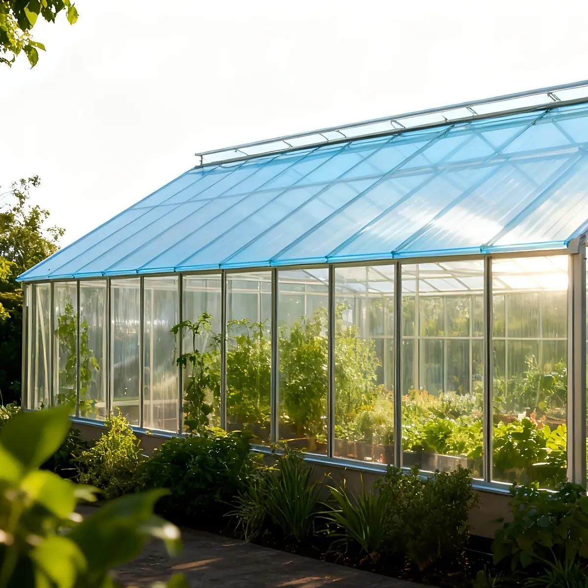 Heavy-Duty Polycarbonate Roof Panel, 19.7x197 Inches, UV Resistant Greenhouse Film, Transparent Insulation, Horticulture & Construction