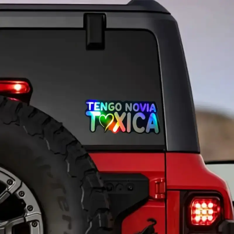 Tengo Novia Toxica Motorcycle Sticker, Truck Stickers, Scratch Cover for Cars, Motorcycles, Trailers, Atvs, Windows, Laptops, High Transparency, Anti-Scratch Decorative Stickers