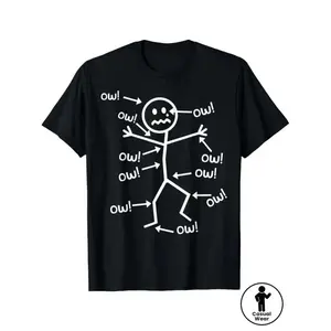 180g[100%cotton]Humorous Chronic Pain Awareness T-Shirt Perfect for Casual Summer Wear Short Sleeve Round Neck Machine Washable