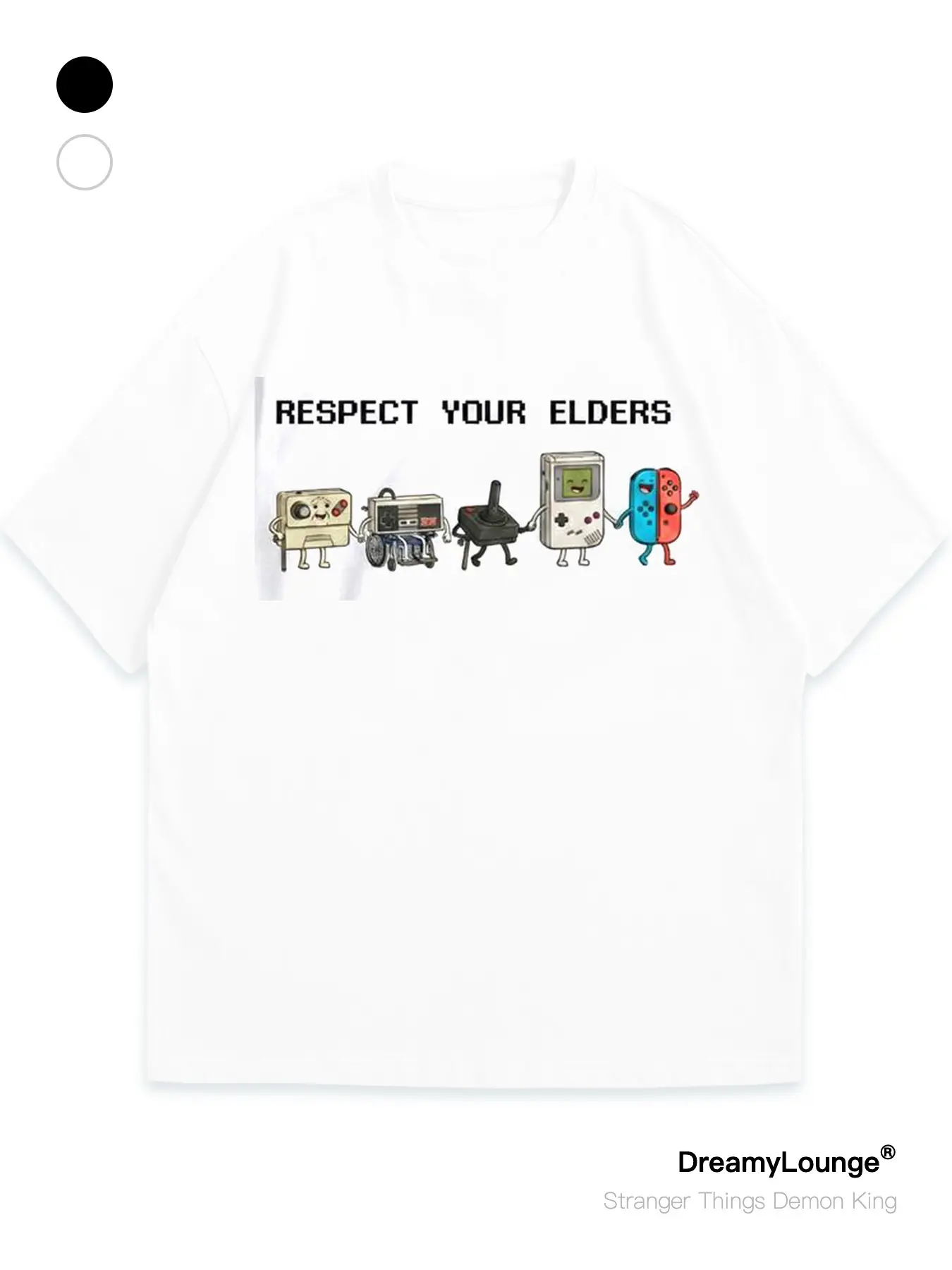 Vintage Gamer Controller Pixel Art Graphic T-Shirt, Casual Fitted Unisex Top, Retro 90s Style, Perfect for Home and Outdoors, Fall & Winter Wear