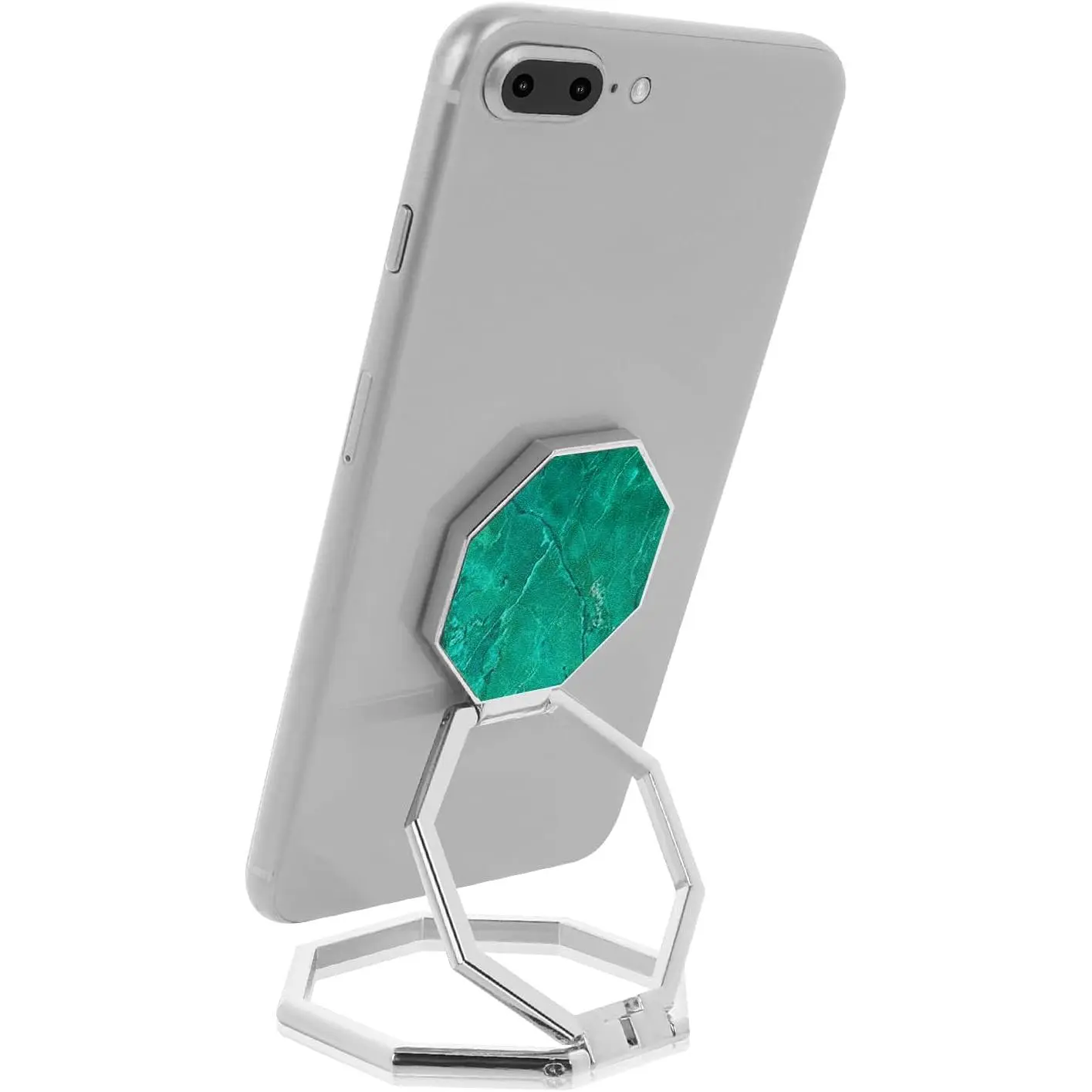 Cell Phone Ring Holder Finger Kickstand, 360° Rotation Metal Cellphone  Grip Foldable Cell Phone Stand Adjustable Phone Holder Compatible with  Smartphones( Marbling)