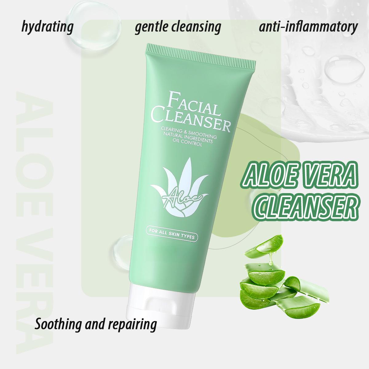 Oil-control facial cleanser cleans pores, removes oil, exfoliates, is gentle and non-irritating, and provides moisturizing hydration