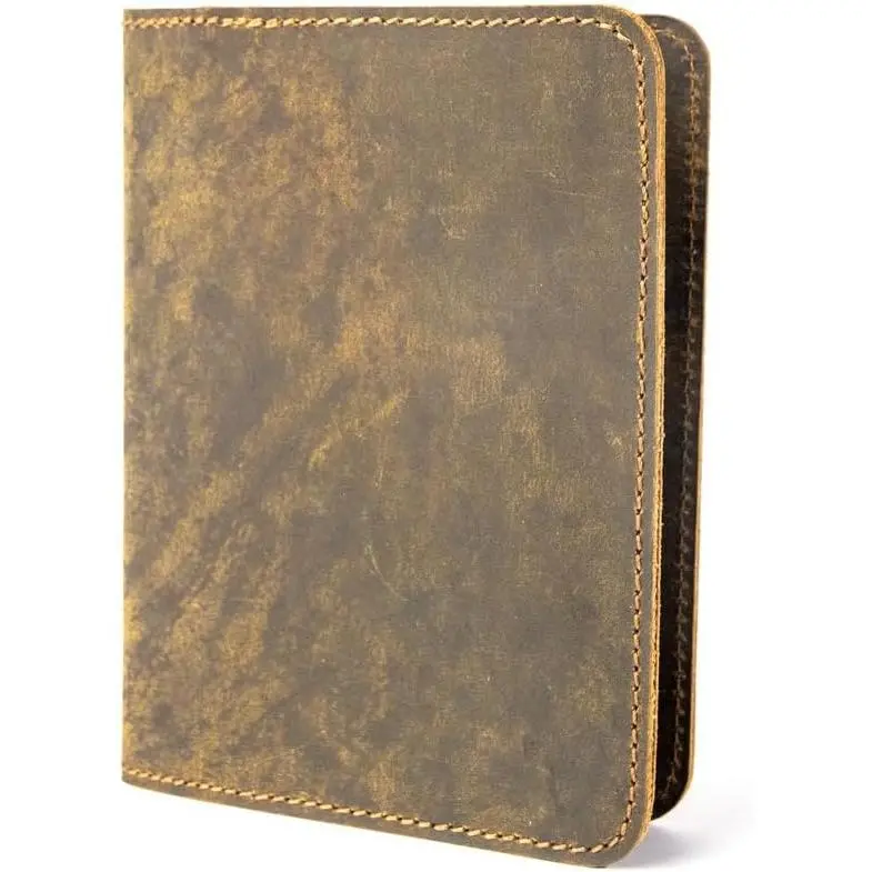 RUFOUS Classic   Handade Journal Cover -  Brown | Stylish Aged Finish Protective Sleeve for 3.5X5.5 Inch Notebooks | Elegant  for Book Enthusiasts and Writers.