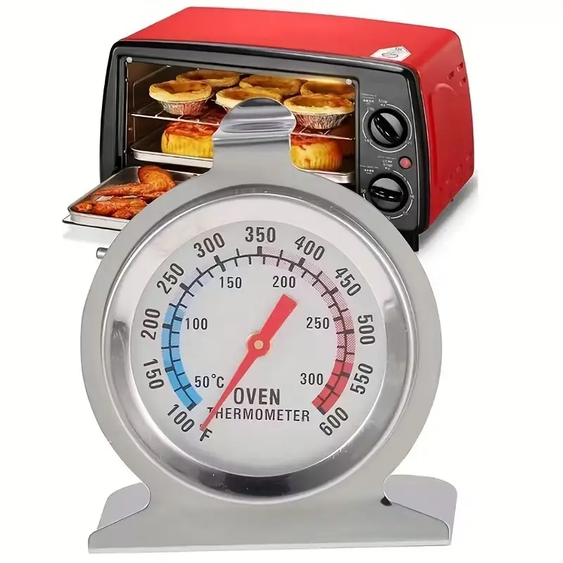 1pc Stainless Steel Kitchen Oven Thermometer Food Bread Household Good Oven Cookware Thermometer Fahrenheit Meter BBQ Thermometer