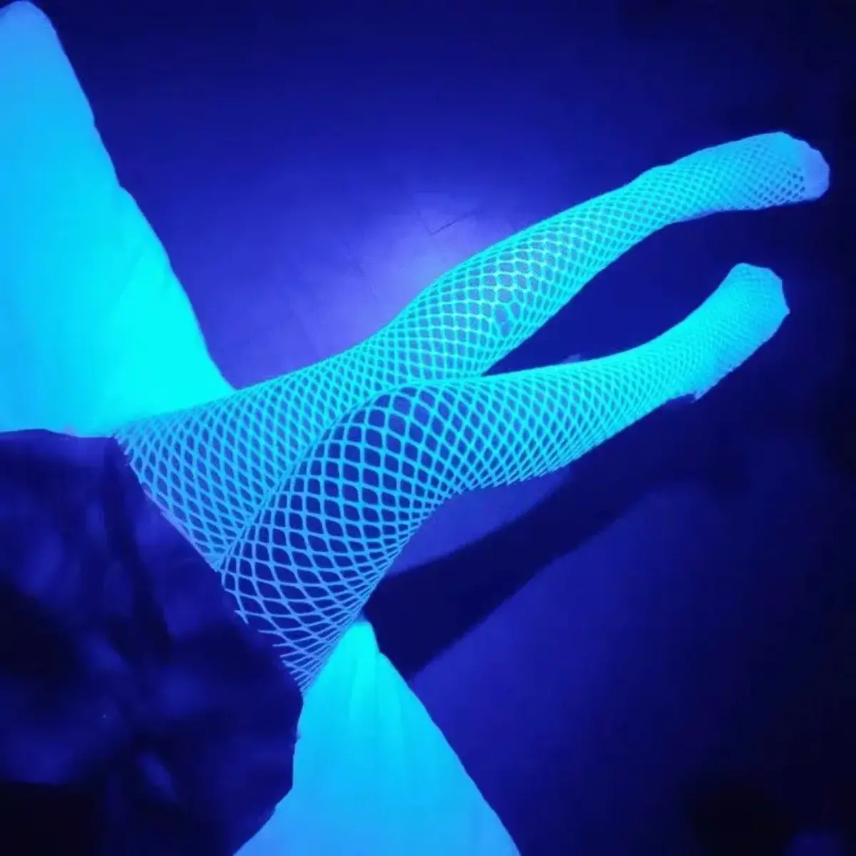 Glow in the Dark Fishnet Tights for Women, Neon Mesh Stockings With Stretch Fit, Y2K Legwear Accessories for Festivals, Parties, Clubwear and Night Outfits Womenswear Basic