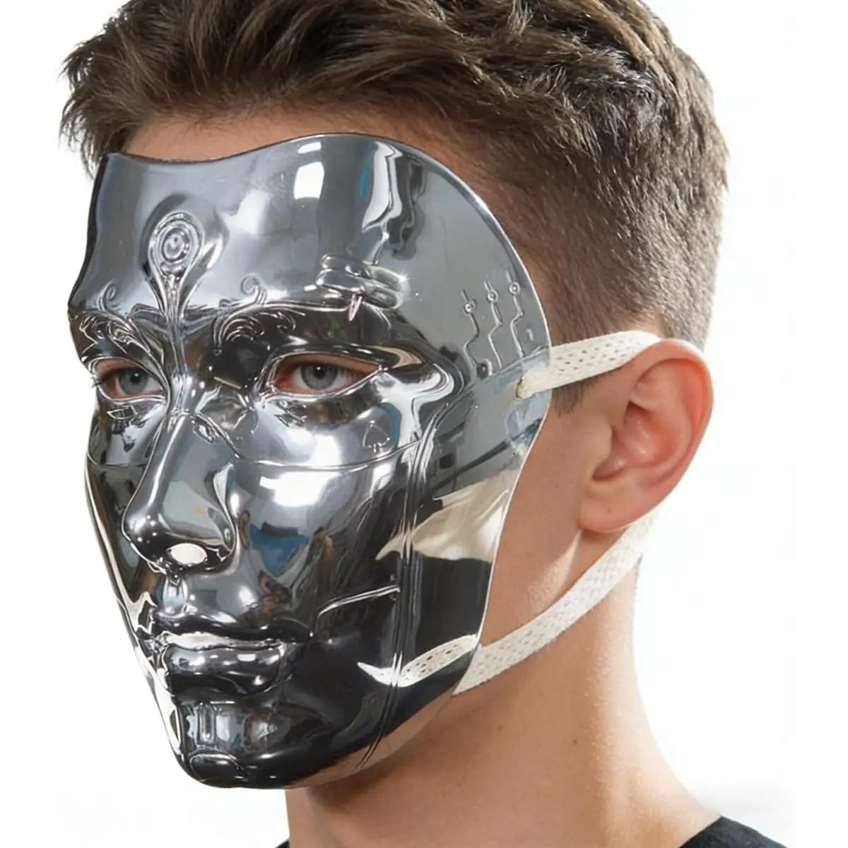 Full Face Steampunk Mask, Venetian Masquerade Mask for Adults, Halloween Cosplay Carnival Costume