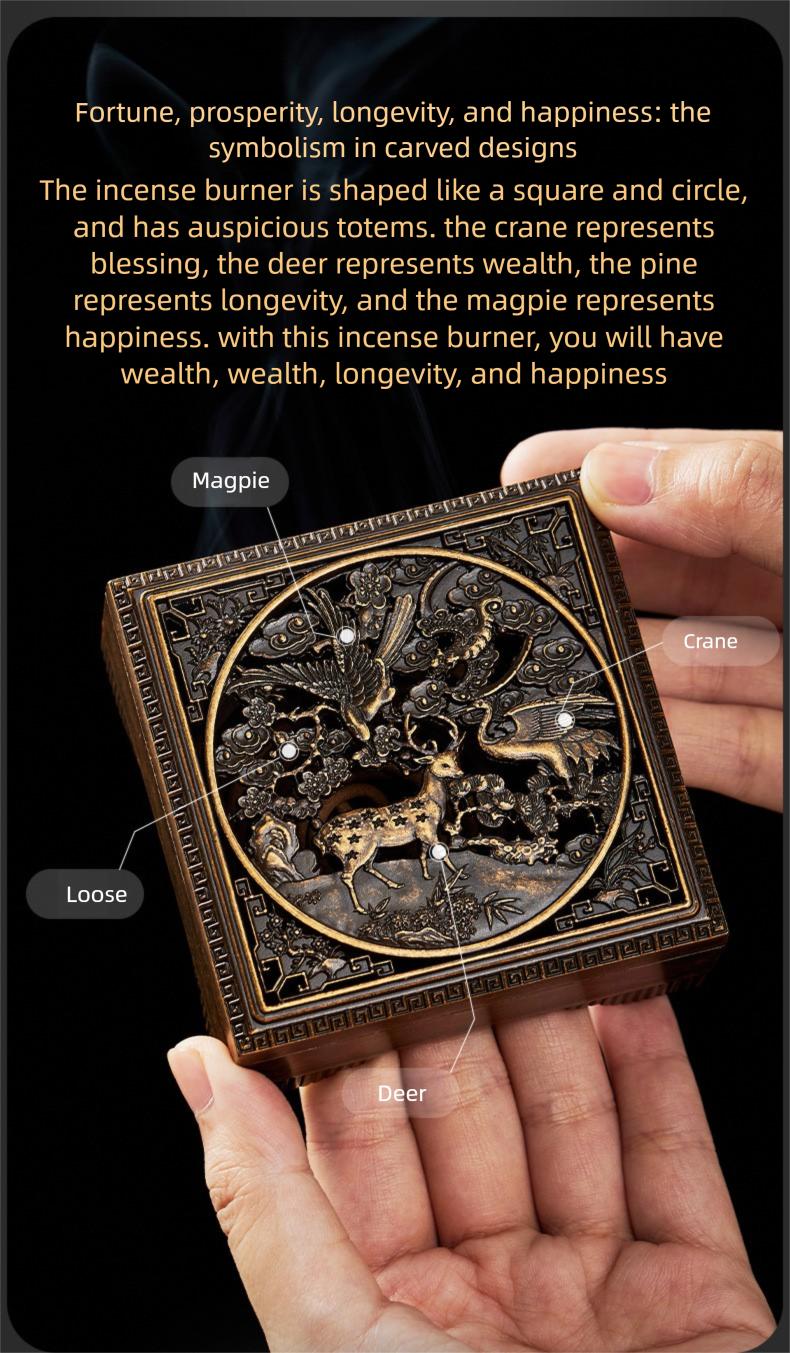 Alloy Incense Burner Set for Seal Coil Agarwood Sandalwood Tea Ceremony Aromatherapy Household Use Versatile Design holder