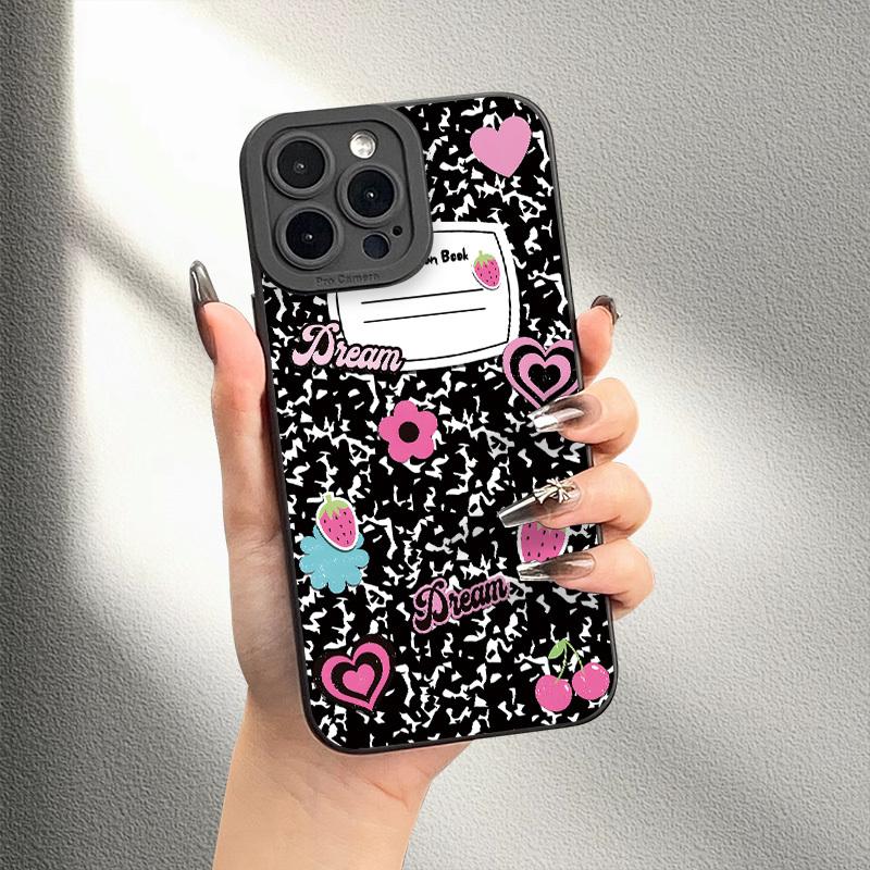 UV Printed Notebook Cover Design TPU Protective Phone Case - 360-Degree Protection Phone Accessory for iPhone 7,8 Plus,SE,Mini,XR,X/XS,11,12,13,14,15,16,17 Pro Max - Ideal Birthday Gift for Handheld Device Users