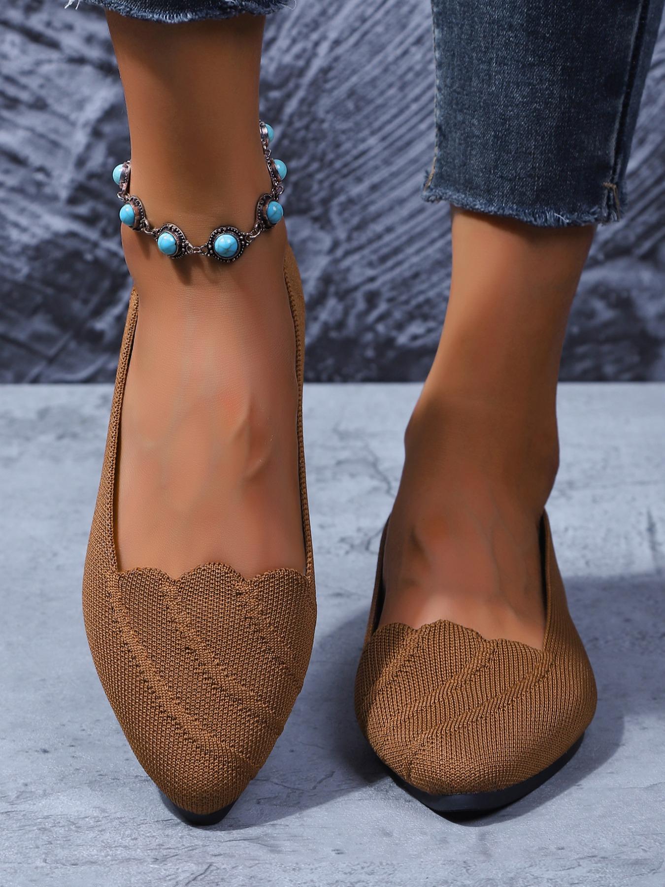 Women's Casual Slip-On Shoes Size 36-43, Breathable Comfortable Walking Shoe for Daily Wear & Office Use, Stylish Design