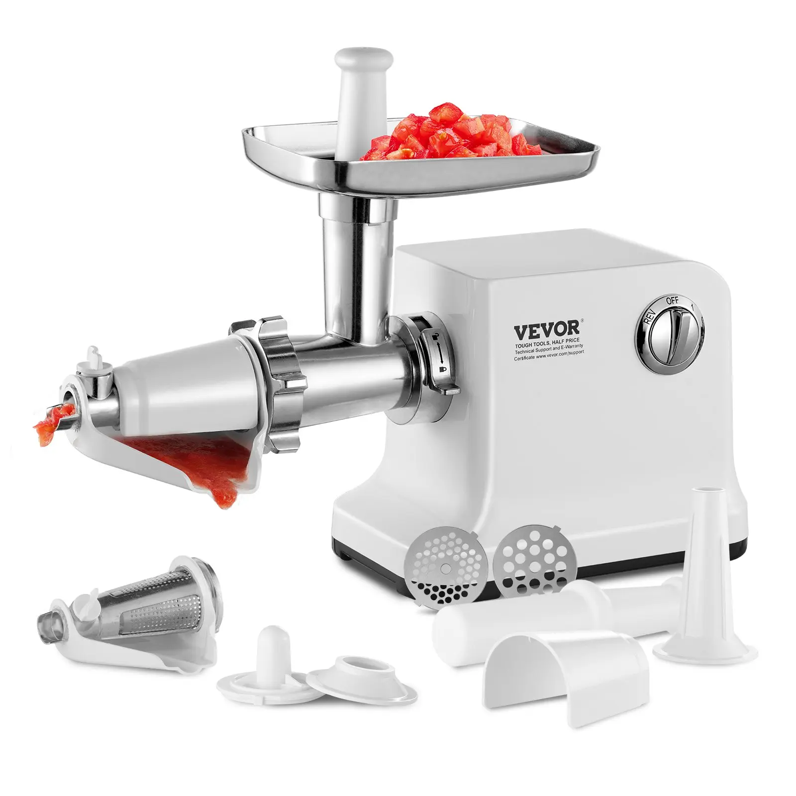 【DealsForYouDays】VEVOR Electric Tomato Strainer, 700W Tomato Sauce Maker Machine, 5.5 LBS/Min Food Strainer and Sauce Maker, Pure Copper Motor Food Mill with Reverse Function for Tomato Strawberry Blueberry Sauce
