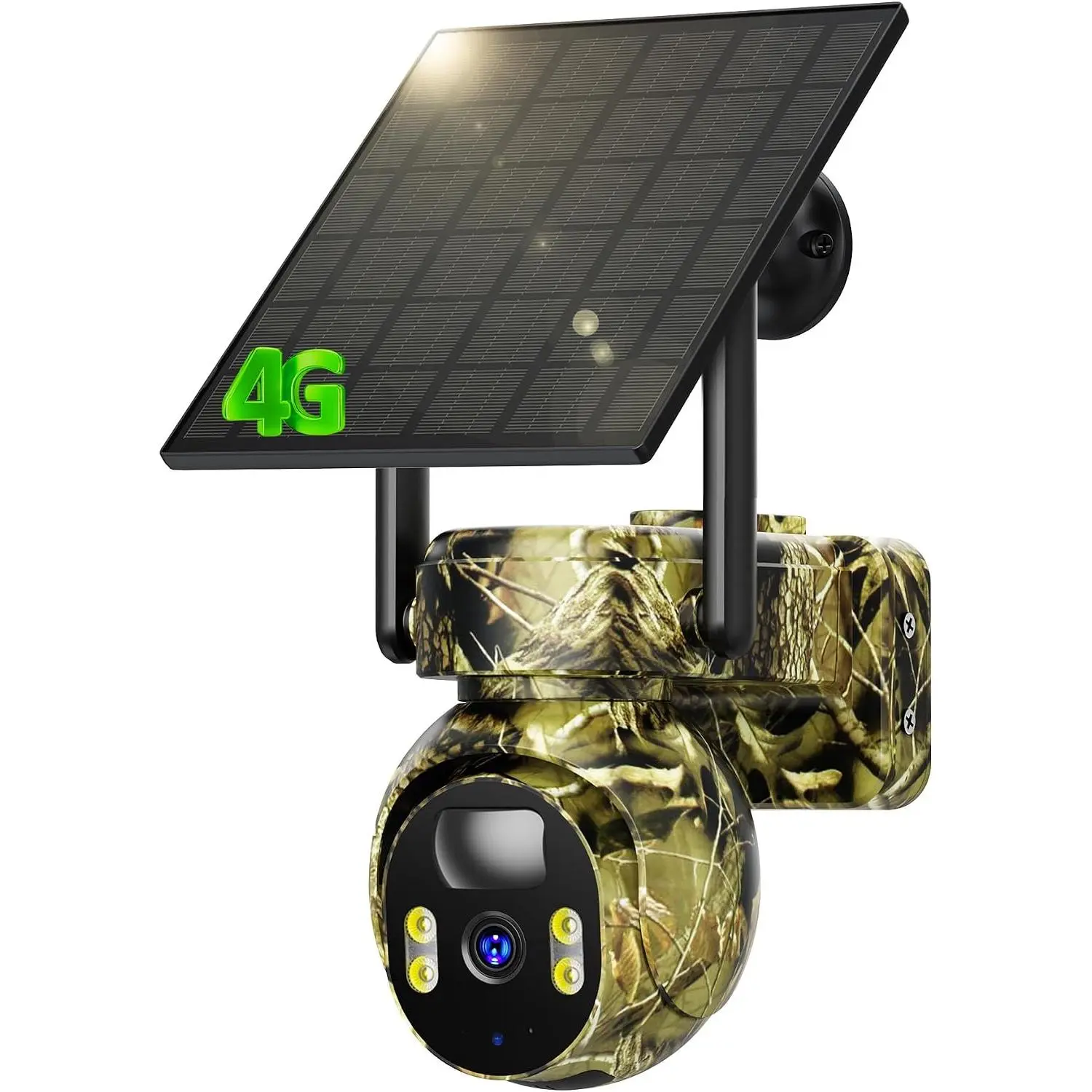 LIWAN Cellular Trail Camera, 4G LTE Game Cameras, 2K HD Trail Cam, 360° Live View Solar Trail Camera Outdoor with PIR Motion Detection Waterproof IP66 for Wildlife Built-in SIM Card