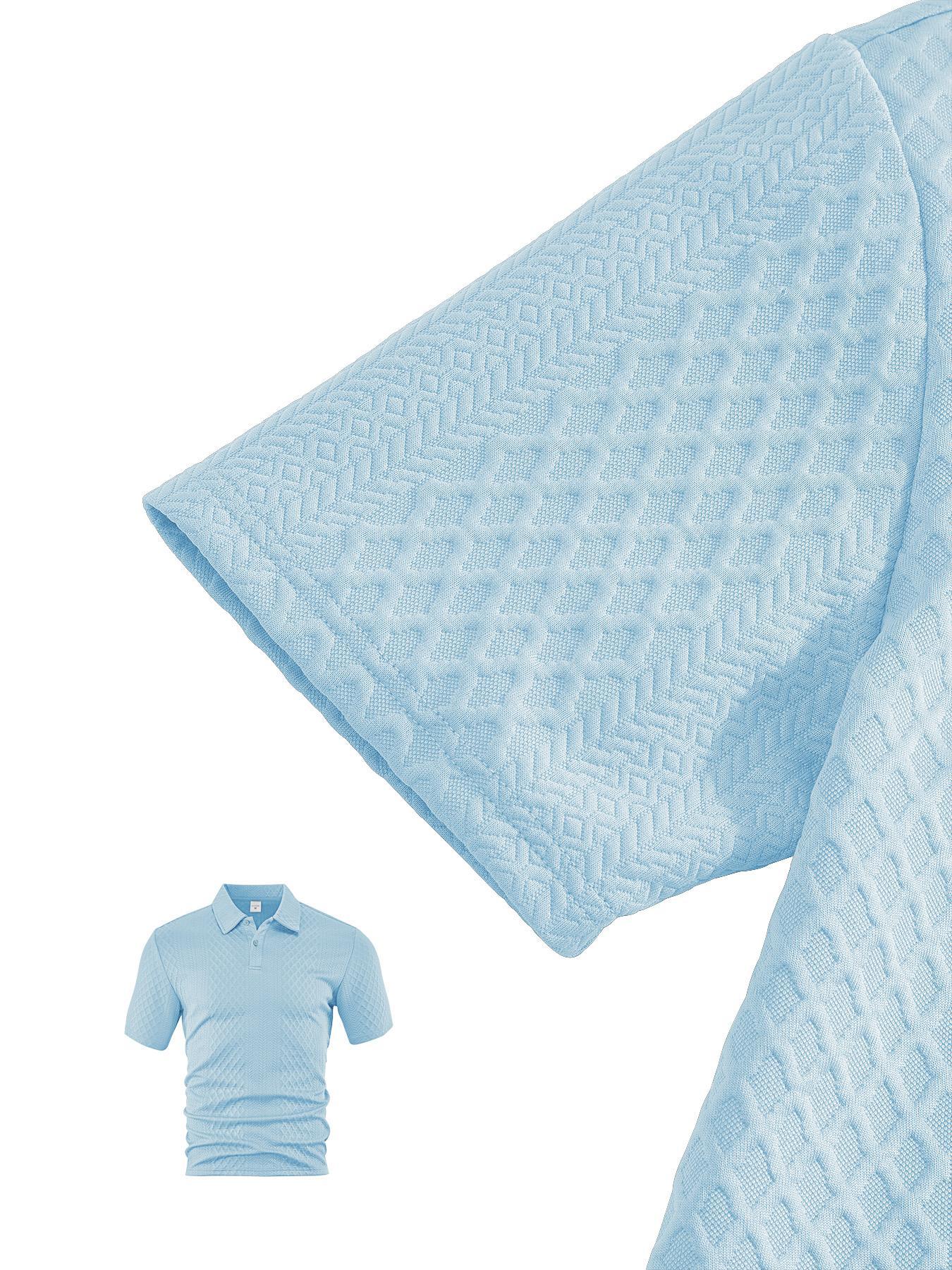 Men's Solid Polo Shirt & Drawstring Waist Shorts Set, Cozy Breathable Two-piece Outfits for Daily Outdoor Wear, Men Clothes for Summer.It is recommended to buy one size larger.