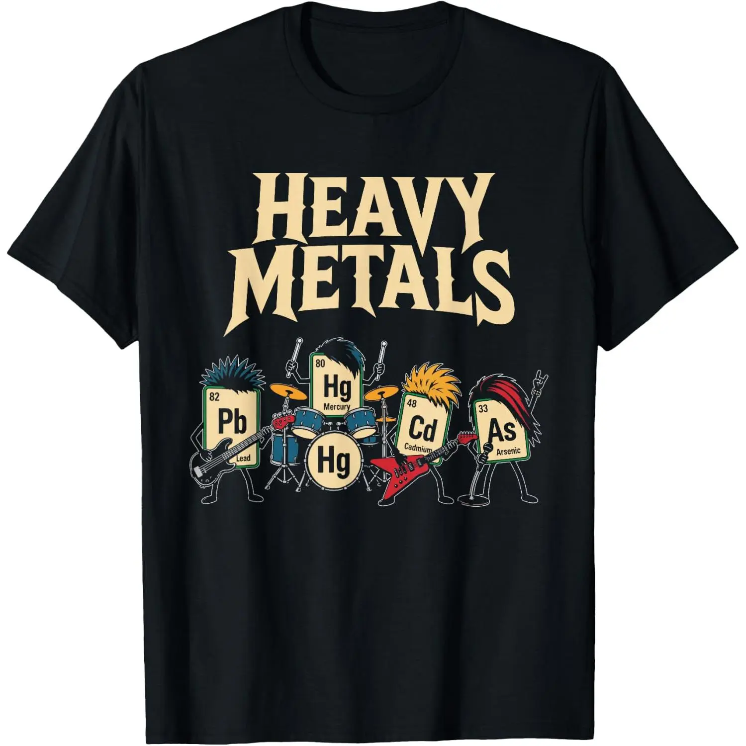 Funny Chemistry Heavy Metals Science Design T-Shirt