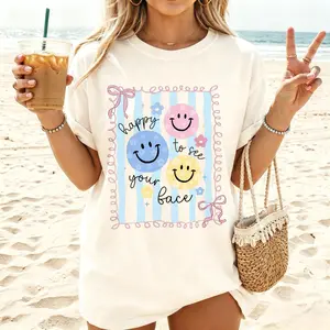Happy To See Your Face Shirt, Back to School Teacher Gift, Teacher shirt Daisy Teacher T-shirt, Teacher Life Shirt, Teacher Appreciation Gift Tee Womenswear
