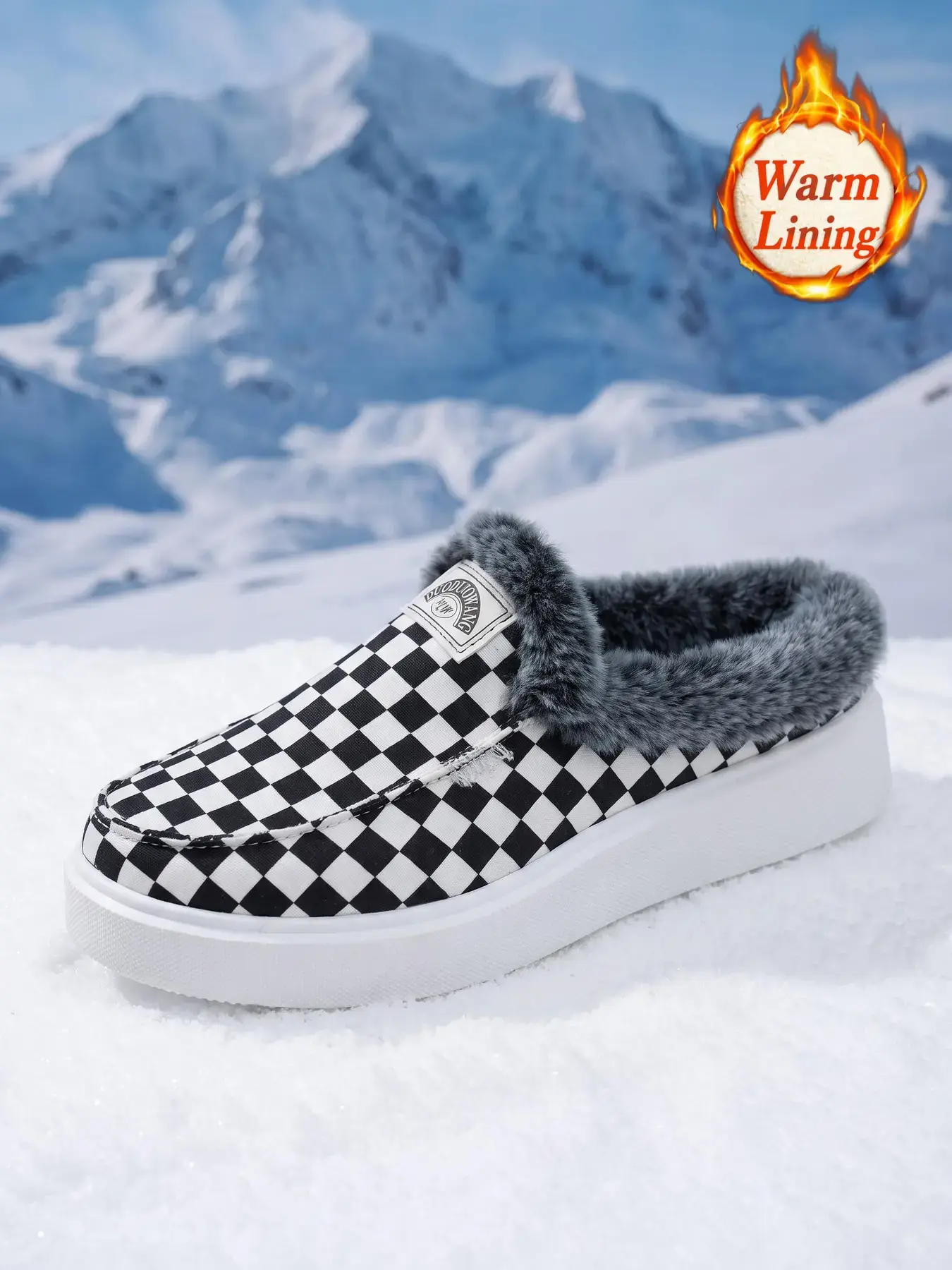 【Black Friday】2026 Women's New Solid Color Thick Sole Mules, Large Size Comfortable Lazy Half Slippers, Daily Wear, Slip-On Design, Suitable for School/travel