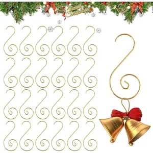 Ornament Hooks, Gold Christmas Ornament Hangers, 100 Pcs Christmas Ornament Hooks, Metal Hooks for Ornaments, Metal Wire Ornaments Hooks Anchors for Xmas Tree Xmas Balls Party Decorationsfidget toys