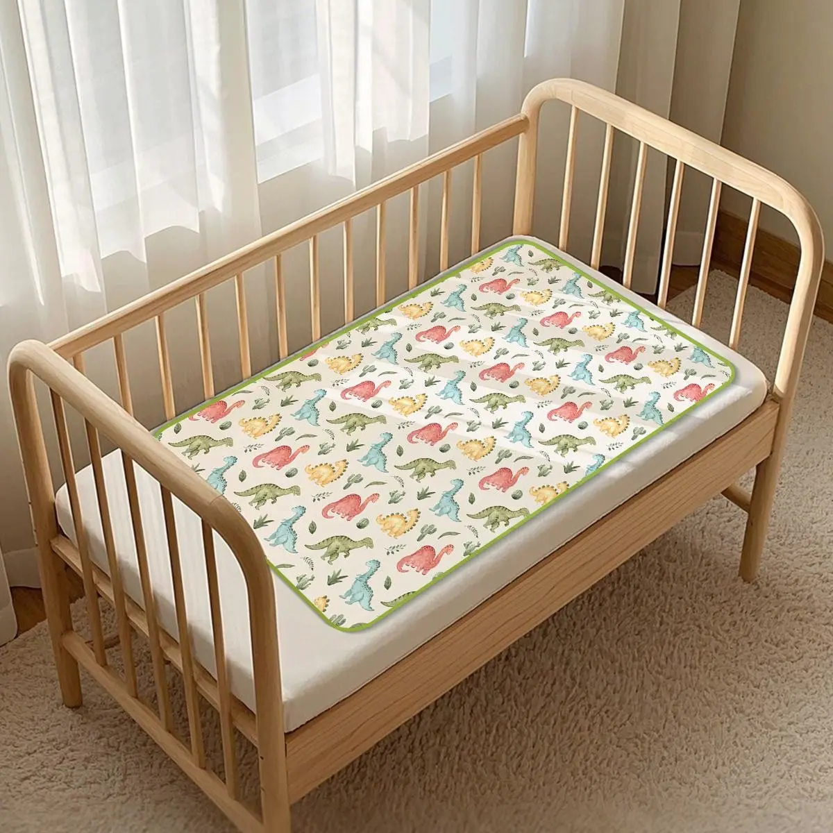 Waterproof Baby Changing Mat, Cartoon Pattern Baby Changing Pad, Baby Bedding Supplies for Home and Travel, Fitted Crib Sheets, Fitted Bassinet Sheets