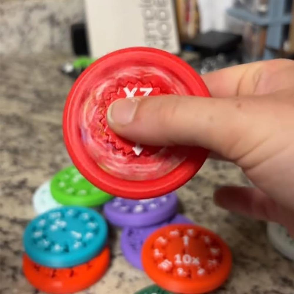 Creative Fingertip Gyroscope Math Fidget Toy, 9 Counts/set Spinner, Addition, Subtraction, Multiplication, and Division Fidget Toy for Kids, Math Learning Tools
