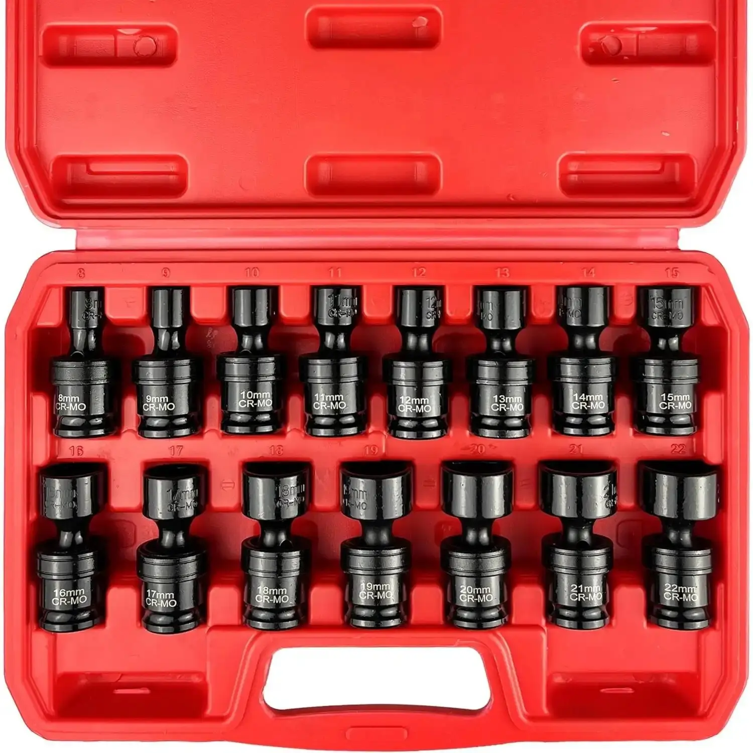 15PCS 3/8" Socket Set,Drive Impact Socket Set, SAE/Metric, Deep & Shallow, Cr-V Steel, 6 Point with Adapters, 72T Ratchet Handle, Extension Bars,Bit Adapter,6-24mm,5/16-1 inch, Drive Sockets, Hex Bit Socket