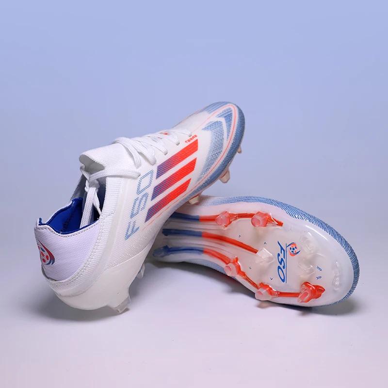 Professional F50 Soccer Cleats – FG/TF Studded Football Boots for Men Women, Durable Comfortable Shoes for Grass Training & Competition