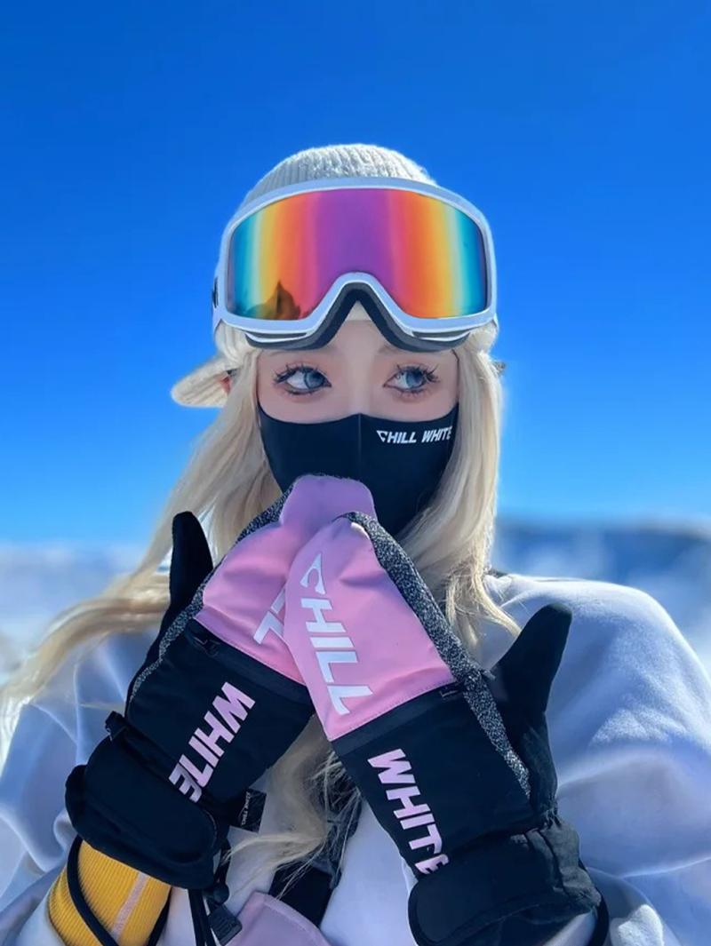 Large frame ski goggles with colored lenses and sponge anti-collision anti-glare lenses Outdoor sports snowboarding and snowboar