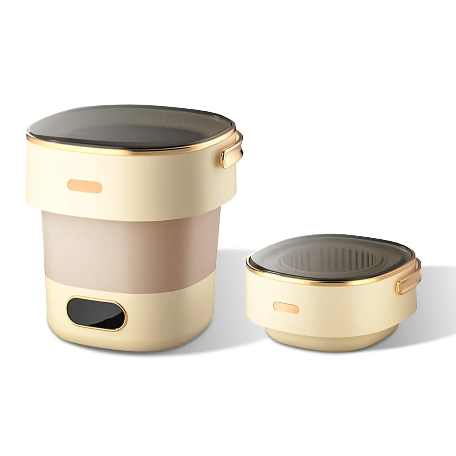 Gaomon 12L Collapsible Mini Washing Machine with Spin Dryer, Portable Foldable Washer for Underwear Socks Baby Clothes, Apartment Dorm RV Travel Laundry, Detachable Drum