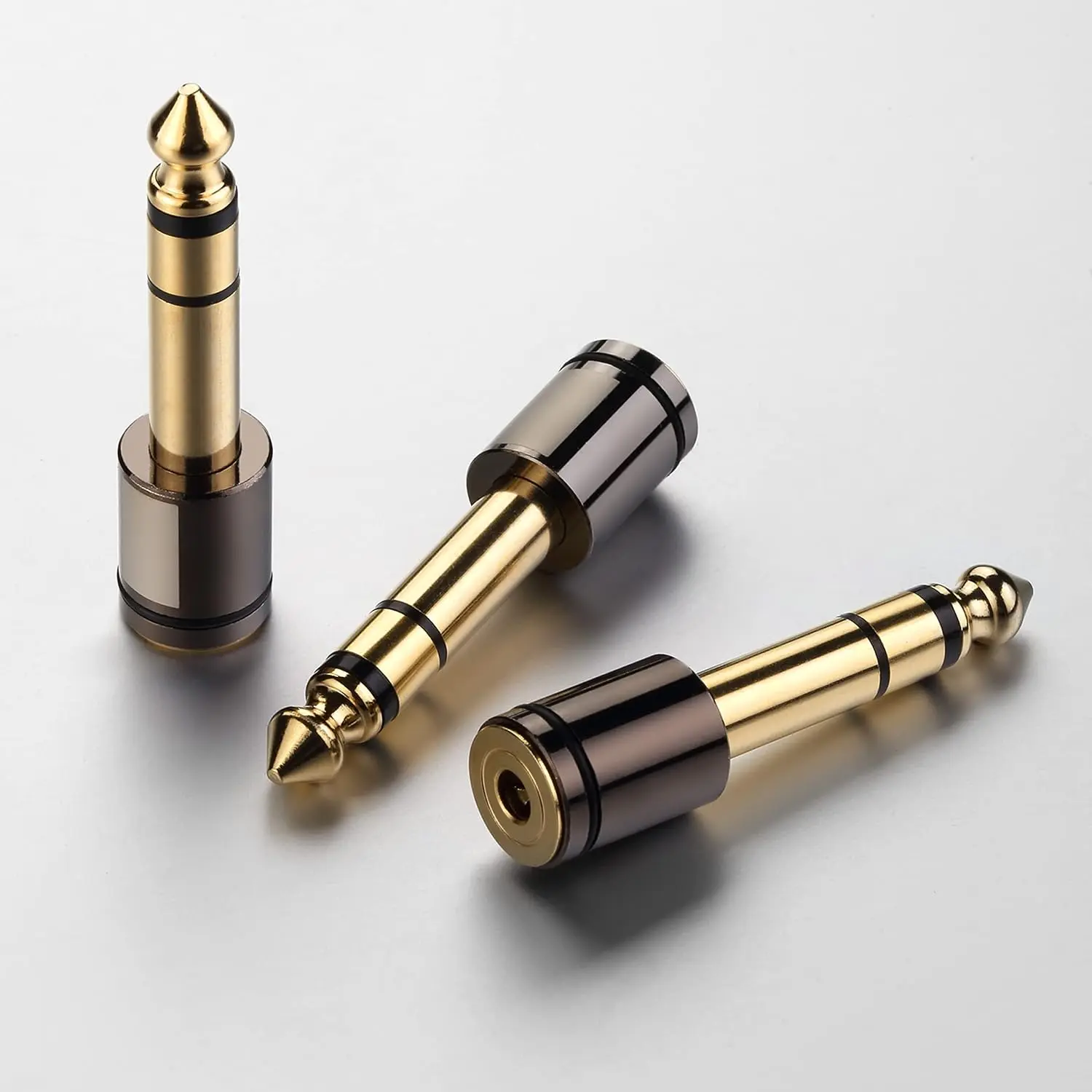 3 count Stereo Audio Adapter 6.35mm 1/4 Male to 3.5mm 1/8 Female Stereo Headphone Adapter  Plated for Smartphones Tablets Headphone Speaker Guitar Digital Piano Amp, Audio Jack Plug