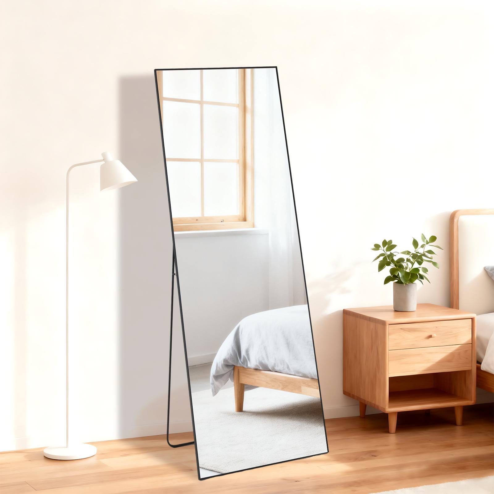 56"x15" Rectangle Full Length Standing Floor Mirror – Full Body Mirror for Bedroom, Living Room & Dressing Areas, Sleek Rectangle Design to Complement Modern/Contemporary Decor