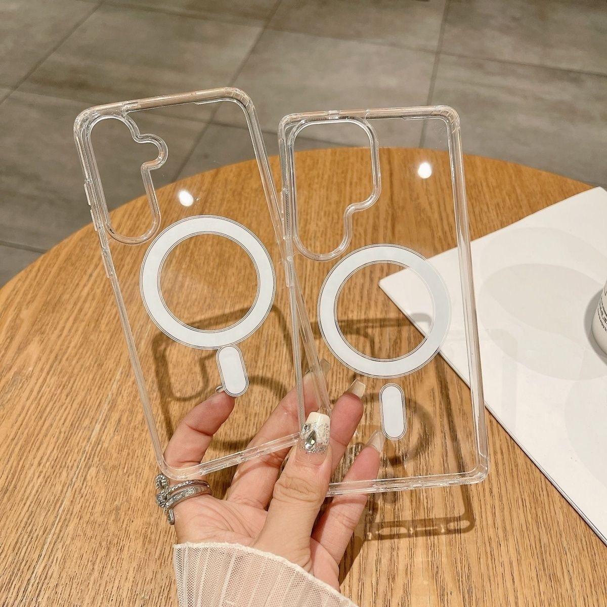 Ultra-Clear MagSafe Phone Case Compatible With iPhone 17 Pro Max 16 15 14 13 12 11 X XS Max Pro Air Plus & Samsung Galaxy S/A/NOTE/Z Series, Military-Grade Shockproof Protection, Anti-Yellowing Clear Hybrid Magnetic Case