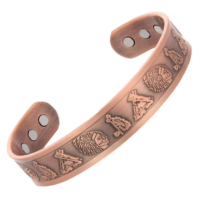 Copper Magnetic Bracelet For Men Lymphatic Drainage Bracelets  Adjustable Gift