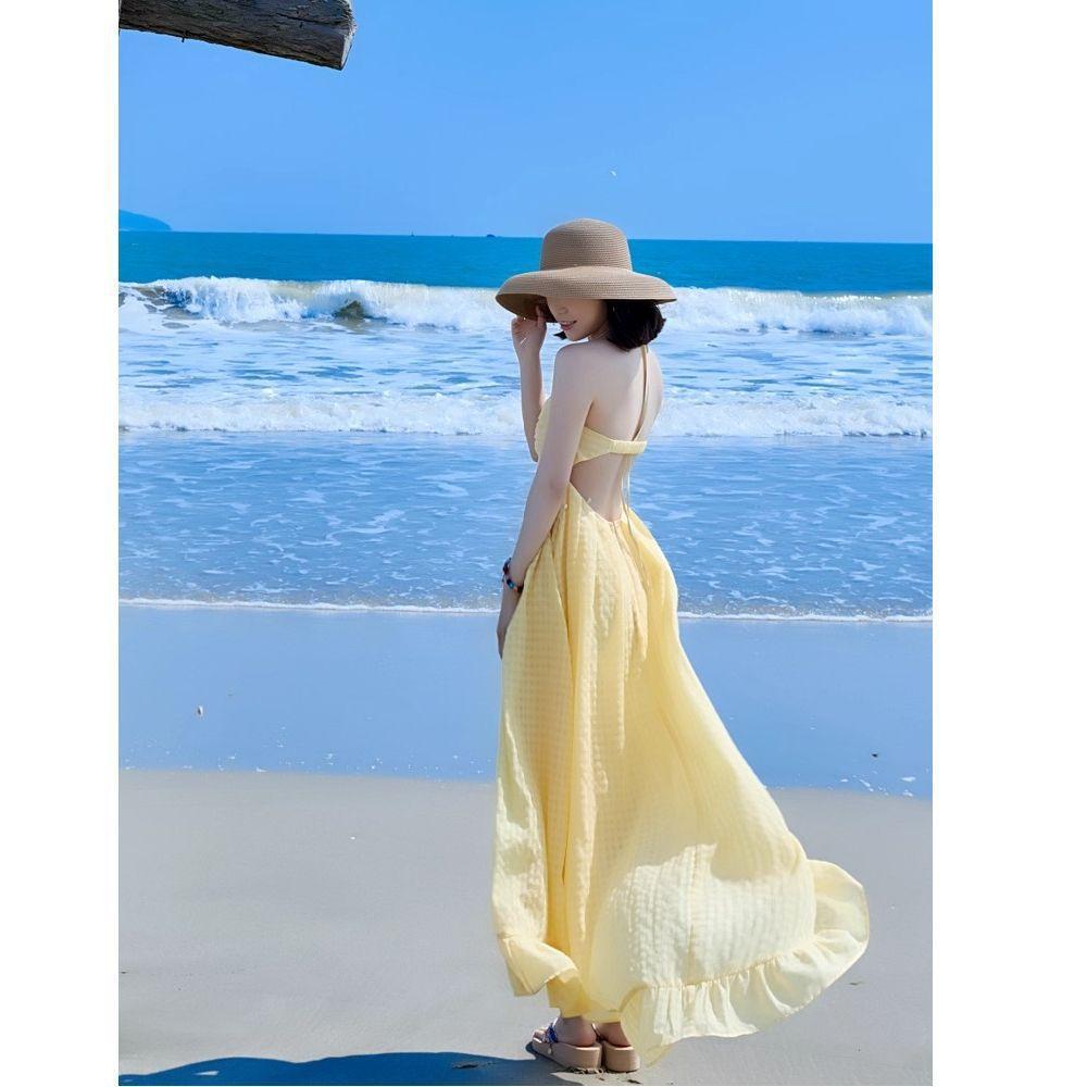 fitted lace wedding dress Long Backless summer dress main image 0
