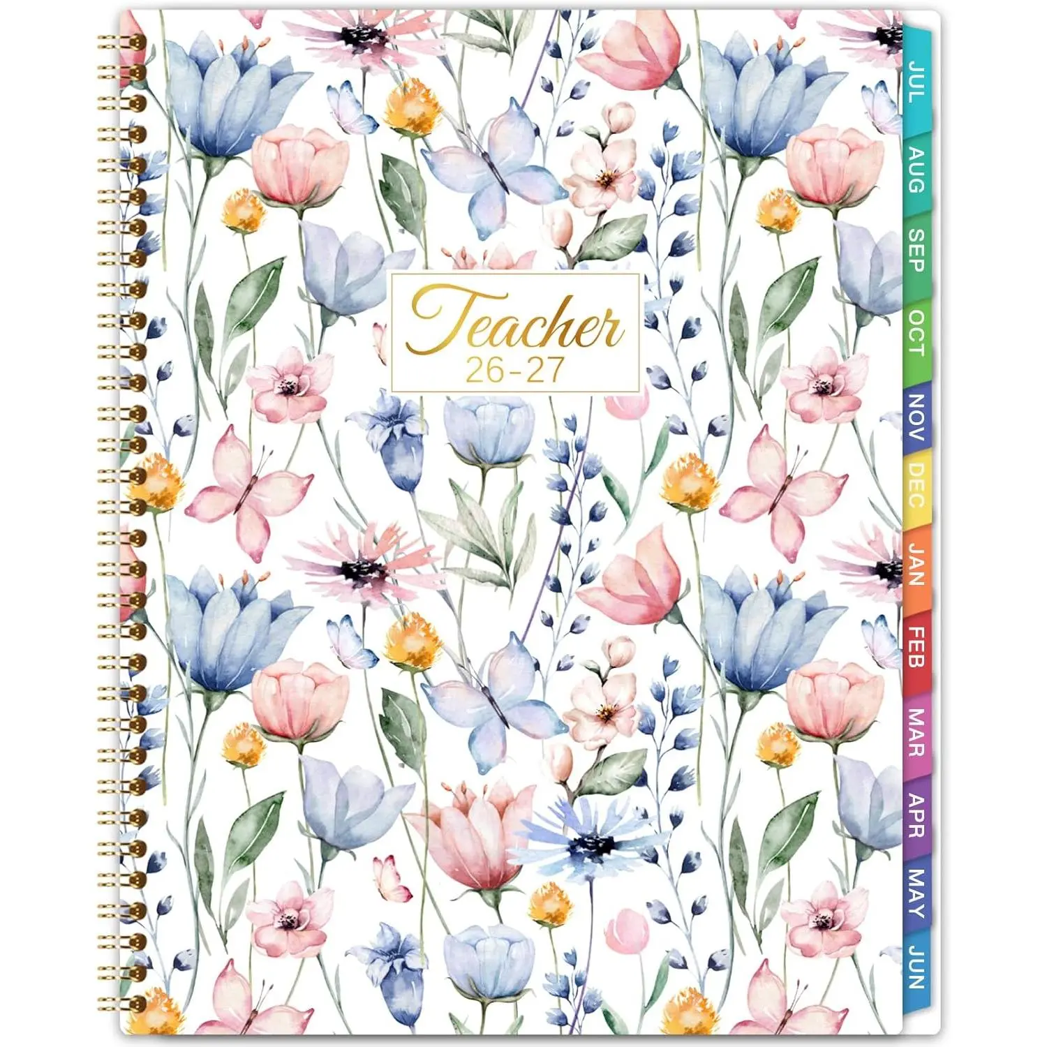 Teacher Planner 2026-2027 - Lesson Planner 2026-2027, Jul. 2026 - Jun. 2027, 8.5'' x 11'', Lesson Plan Book, Weekly and Monthly Homeschool Planner, Academic Planner with Inspirational Quotes, Colorful Tabs