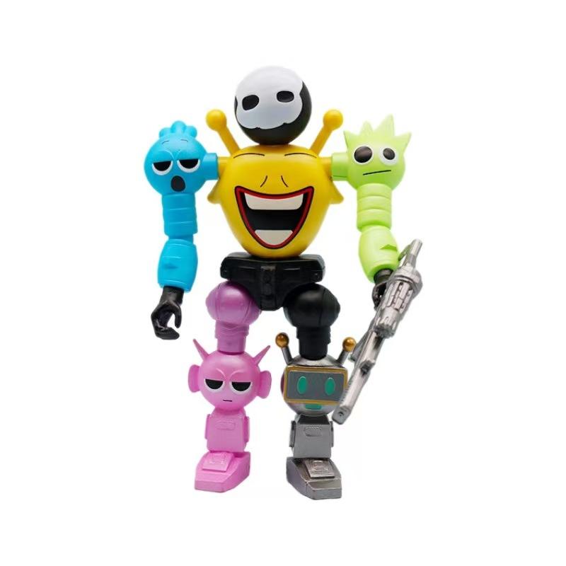 Multi-Colored Rhythm Box Jointed Robot Figure, Poseable Collectible Model, Durable PVC, Home Decor, Holiday Gift, Fashion Game Fans