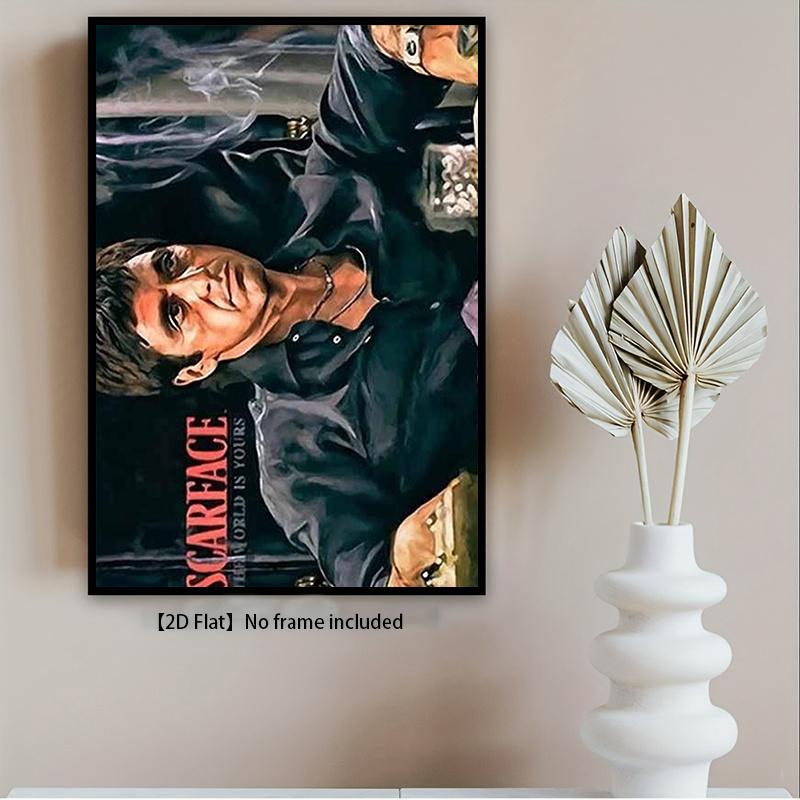 2D Flat, Scarface Movie Poster - Al Pacino "The World Is Yours" Iconic Quote Frameless - Tony Montana Quote Print Suitable for Home Office Decor, Minimalist Modern Film Art Gift for Movie Fans, / Canvas Print, 2D Flat 2D Flat, Scarface Movie Poster - Al Pacino "The World Is Yours" Iconic Quote Frameless - Tony Montana Quote Print Suitable for Home Office Decor, Minimalist Modern Film Art Gift for Movie Fans, / Canvas Print, 2D Flat