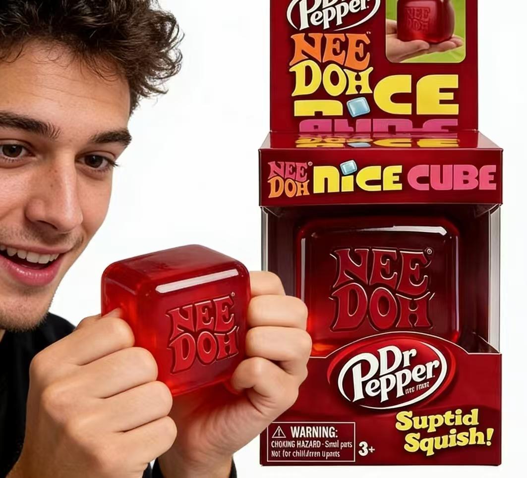 Cute Ice Cube Stress Relief Squishy, Tactile Sensory Fidget for All Ages, Perfect Relaxation Hack for Home, Work & Travel