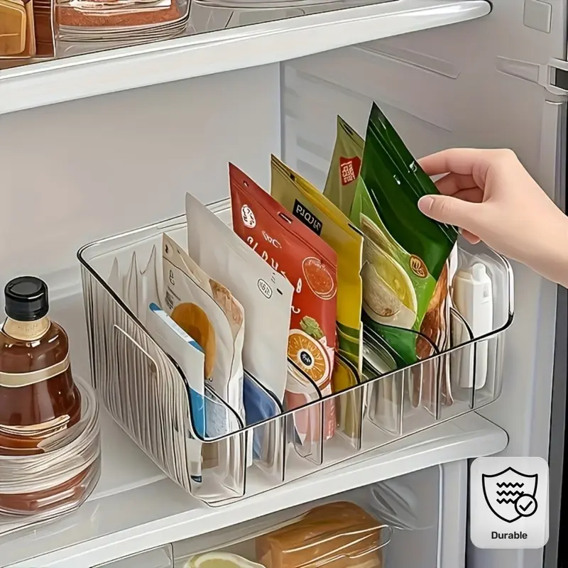 1pcs  Multifunctional Adjustable Spice Organizer with Removable Dividers, Vertical Space-Saving Storage for Kitchen Cabinets, Waterproof Non-Slip Tabletop Seasoning Rack with Tapered Opening & Easy-Clean De