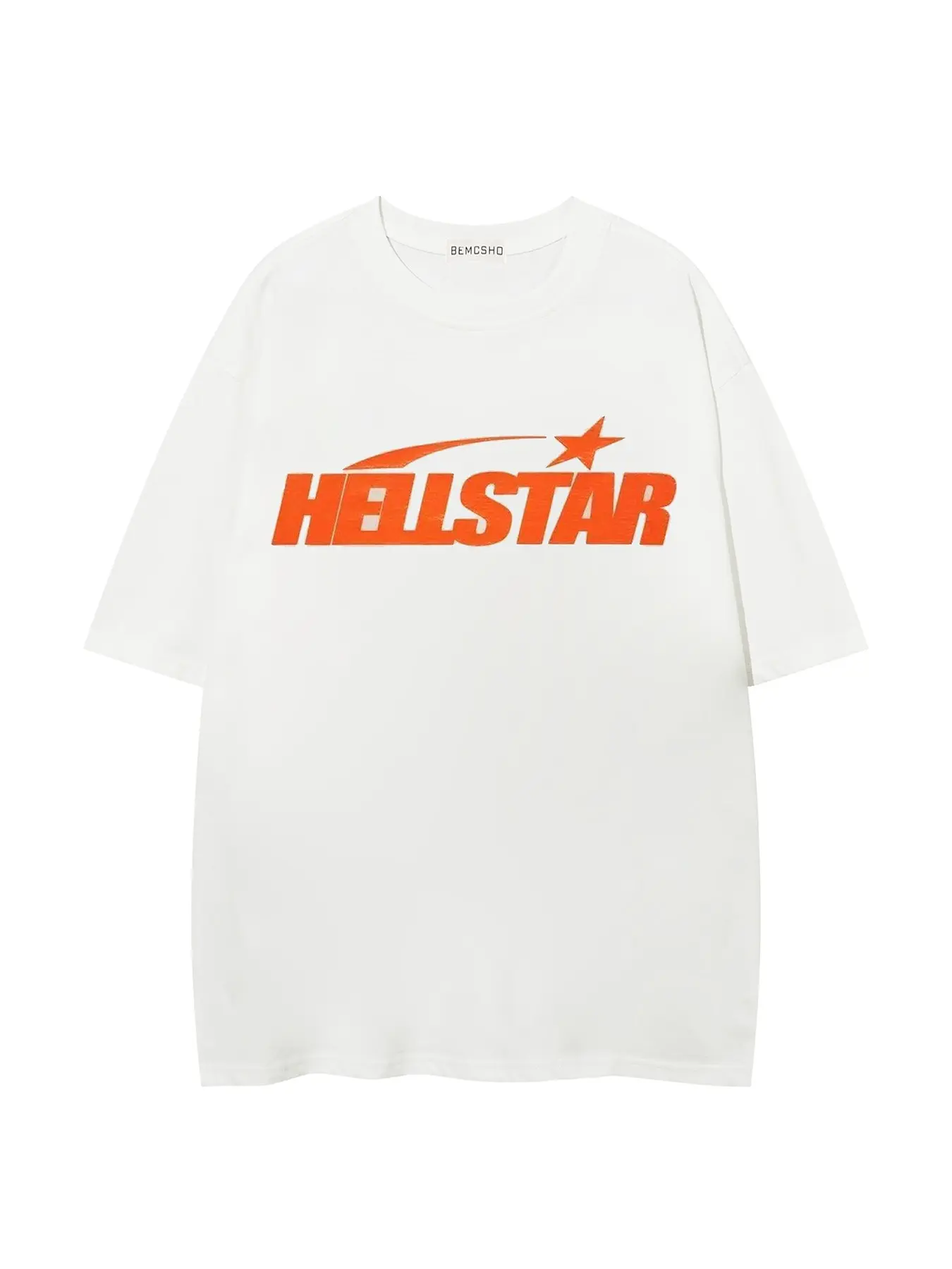 American Vintage Star and Flame Letter Print T-Shirt, Men's Summer New Fashion Casual Versatile Short Sleeve Top, Trendy and Comfortable