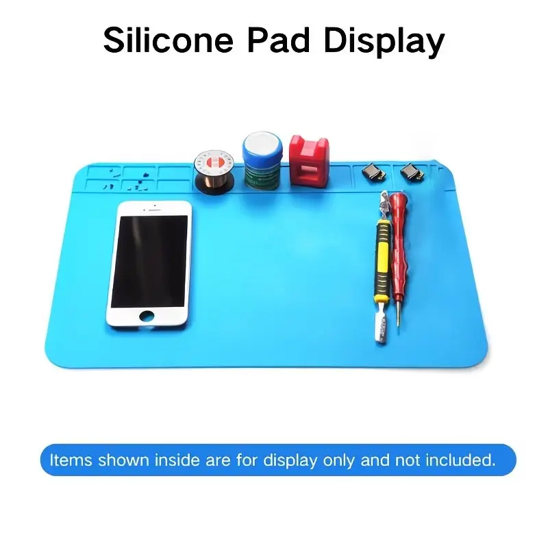 Silicone Work Pad for Soldering Station, Heat Resistant Up to 932°f, Anti-Static, Ideal for Electronics, Phones, Laptops, Watches Repair