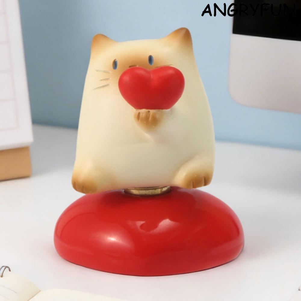 ANGRYFUN Cat PAI Rotating Blind Box Figure – Cute Siamese Cat Collectible Desk Figurine, Spinning Display Toy Gift for Girls and Collectors