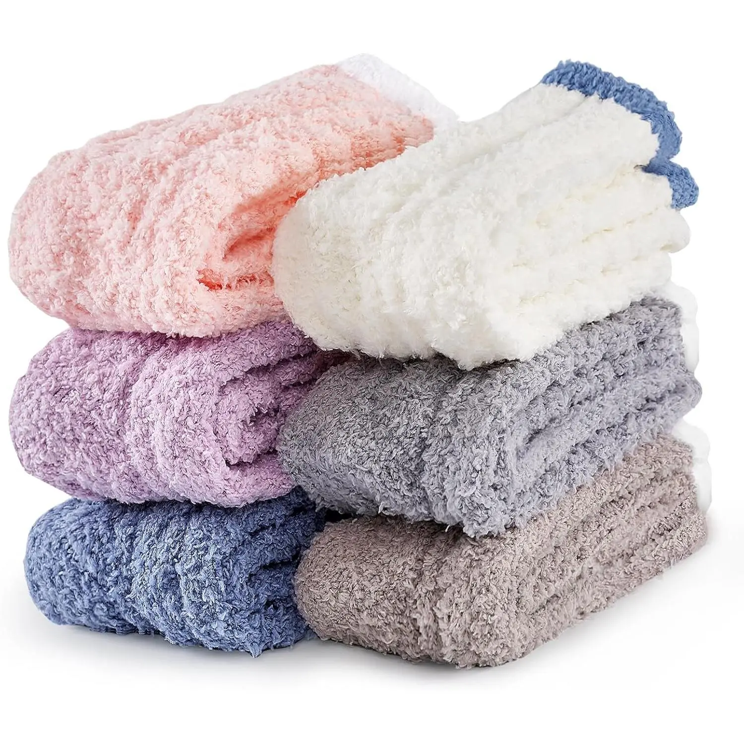 Fuzzy Socks for Women 10 Pairs, Warm Fluffy Cozy Slipper Socks